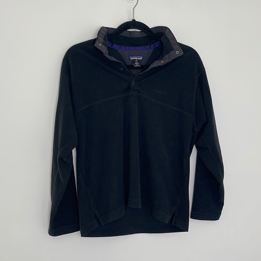 Patagonia Snap-T Pullover men's black size xs vintage